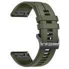 For Garmin 26mm Official Quick Release Silicone Watch Band(Army Green) - 2
