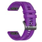For Garmin 26mm Official Quick Release Silicone Watch Band(Purple) - 2