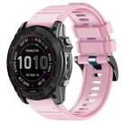 For Garmin 22mm Official Quick Release Silicone Watch Band(Pink) - 1