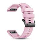 For Garmin 22mm Official Quick Release Silicone Watch Band(Pink) - 2