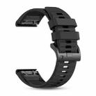 For Garmin 22mm Official Quick Release Silicone Watch Band(Black) - 2