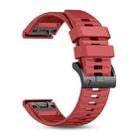 For Garmin 22mm Official Quick Release Silicone Watch Band(Red) - 2