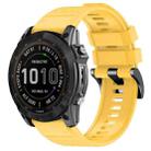 For Garmin 22mm Official Quick Release Silicone Watch Band(Yellow) - 1