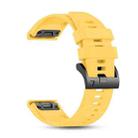 For Garmin 22mm Official Quick Release Silicone Watch Band(Yellow) - 2