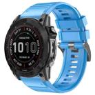 For Garmin 22mm Official Quick Release Silicone Watch Band(Sky Blue) - 1