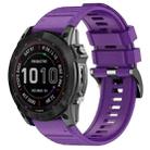 For Garmin 22mm Official Quick Release Silicone Watch Band(Purple) - 1