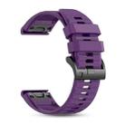 For Garmin 22mm Official Quick Release Silicone Watch Band(Purple) - 2