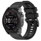 For Garmin 26mm Official Quick Release Silicone Watch Band(Black) - 1
