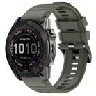 For Garmin 26mm Official Quick Release Silicone Watch Band(Army Green) - 1
