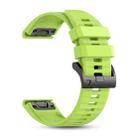For Garmin 26mm Official Quick Release Silicone Watch Band(Lime) - 2