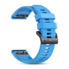 For Garmin 26mm Official Quick Release Silicone Watch Band(Sky Blue) - 2