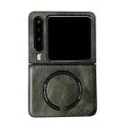 For Huawei Pura X Crazy Horse Texture Magnetic Magsafe PU Phone Case(Green) - 1