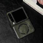 For Huawei Pura X Crazy Horse Texture Magnetic Magsafe PU Phone Case(Green) - 2