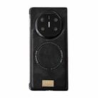 For Huawei Mate X6 Crazy Horse Texture Magnetic Magsafe PU Phone Case(Black) - 1