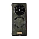 For Huawei Mate X6 Crazy Horse Texture Magnetic Magsafe PU Phone Case(Green) - 1