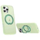 For iPhone 16 Pro Max Solid Color 360 Degree Rotating Holder MagSafe Magnetic Phone Case(Green) - 1