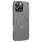 For iPhone 16 Pro Max Solid Color 360 Degree Rotating Holder MagSafe Magnetic Phone Case(Grey) - 2