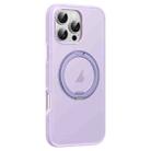 For iPhone 16 Pro Solid Color 360 Degree Rotating Holder MagSafe Magnetic Phone Case(Purple) - 2