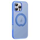 For iPhone 16 Pro Solid Color 360 Degree Rotating Holder MagSafe Magnetic Phone Case(Blue) - 2