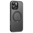 For iPhone 16 Pro Solid Color 360 Degree Rotating Holder MagSafe Magnetic Phone Case(Black) - 2