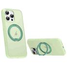 For iPhone 15 Pro Max Solid Color 360 Degree Rotating Holder MagSafe Magnetic Phone Case(Green) - 1