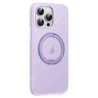 For iPhone 15 Pro Max Solid Color 360 Degree Rotating Holder MagSafe Magnetic Phone Case(Purple) - 2