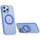 For iPhone 15 Pro Max Solid Color 360 Degree Rotating Holder MagSafe Magnetic Phone Case(Blue) - 1
