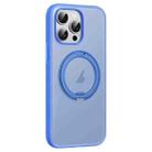 For iPhone 15 Pro Max Solid Color 360 Degree Rotating Holder MagSafe Magnetic Phone Case(Blue) - 2
