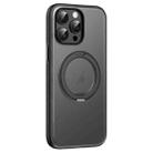 For iPhone 15 Pro Max Solid Color 360 Degree Rotating Holder MagSafe Magnetic Phone Case(Black) - 2