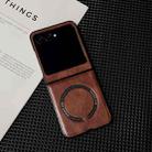 For Motorola Razr 50 / 60 Crazy Horse Texture Magnetic Magsafe PU Phone Case(Red) - 2