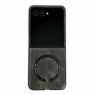 For Motorola Razr 50 Ultra Crazy Horse Texture Magnetic Magsafe PU Phone Case(Green) - 1