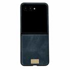 For Motorola Razr 50 Ultra Crazy Horse Texture PU Phone Case(Blue) - 1