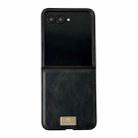 For Motorola Razr 50 Ultra Crazy Horse Texture PU Phone Case(Black) - 1