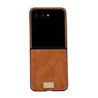 For Motorola Razr 50 Ultra Crazy Horse Texture PU Phone Case(Orange) - 1