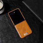 For Motorola Razr 50 Ultra Crazy Horse Texture PU Phone Case(Orange) - 2