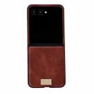 For Motorola Razr 50 Ultra Crazy Horse Texture PU Phone Case(Red) - 1