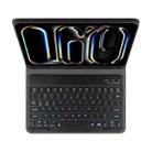 For iPad Air 5 / Air 4 10.9 Colorful Backlight Bluetooth Keyboard Leather Tablet Case(Black) - 3