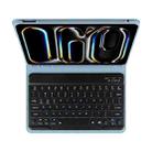 For iPad Air 5 / Air 4 10.9 Colorful Backlight Bluetooth Keyboard Leather Tablet Case(Misty Blue) - 3