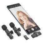Borofone BFK12 Trophy USB-C / Type-C and 8 Pin Dual Mic Lavalier Wireless Digital Microphone(Black) - 3