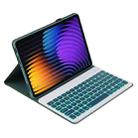 For Xiaomi Pad 7 / Pad 7 Pro 11.2 PXD-MI7 Backlight Voltage Keyboard Leather Tablet Case(Dark Green) - 1