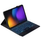 For Xiaomi Pad 7 / Pad 7 Pro 11.2 PST-MI7 Touch Pad Backlight Voltage Keyboard Leather Tablet Case(Black) - 1
