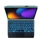 For Xiaomi Pad 7 / Pad 7 Pro 11.2 PST-MI7 Touch Pad Backlight Voltage Keyboard Leather Tablet Case(Misty Blue) - 3