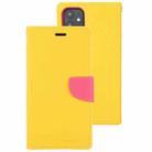For iPhone 12 mini GOOSPERY FANCY DIARY Cross Pattern Horizontal Flip Leather Case with Holder & Card Slots & Wallet(Yellow) - 2