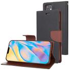 For iPhone 12 mini GOOSPERY FANCY DIARY Cross Pattern Horizontal Flip Leather Case with Holder & Card Slots & Wallet(Black Brown) - 1