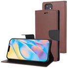For iPhone 12 mini GOOSPERY FANCY DIARY Cross Pattern Horizontal Flip Leather Case with Holder & Card Slots & Wallet(Brown) - 1