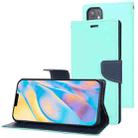 For iPhone 12 mini GOOSPERY FANCY DIARY Cross Pattern Horizontal Flip Leather Case with Holder & Card Slots & Wallet(Mint Green) - 1