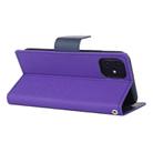 For iPhone 12 mini GOOSPERY FANCY DIARY Cross Pattern Horizontal Flip Leather Case with Holder & Card Slots & Wallet(Purple) - 3