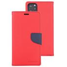 For iPhone 12 / 12 Pro GOOSPERY FANCY DIARY Cross Pattern Horizontal Flip Leather Case with Holder & Card Slots & Wallet(Red) - 2