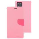 For iPhone 12 / 12 Pro GOOSPERY FANCY DIARY Cross Pattern Horizontal Flip Leather Case with Holder & Card Slots & Wallet(Pink) - 2