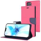 For iPhone 12 / 12 Pro GOOSPERY FANCY DIARY Cross Pattern Horizontal Flip Leather Case with Holder & Card Slots & Wallet(Rose Red) - 1